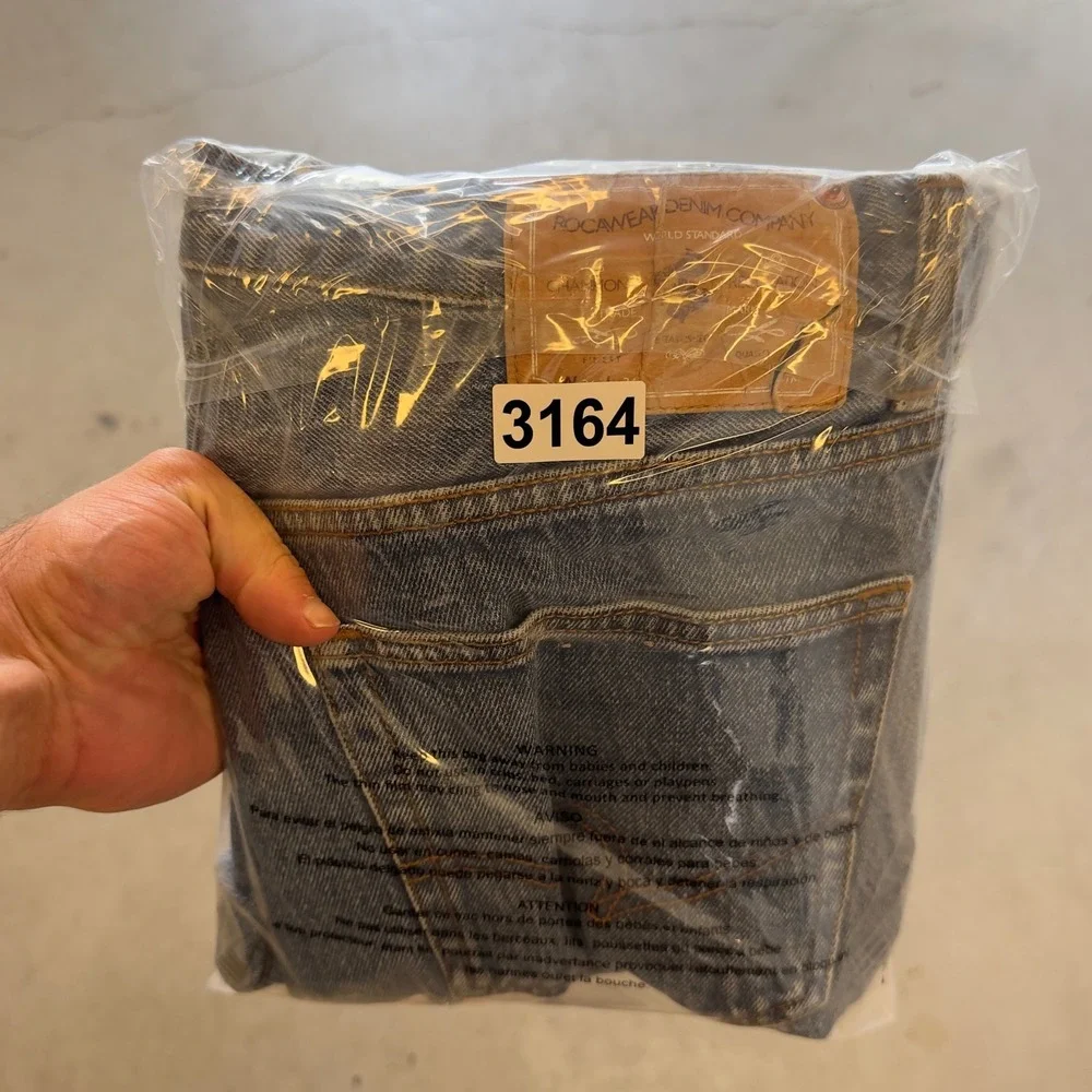 Rocawear Denim Company Mens Blue Straight Leg Baggy Jeans 36x32 Y2K Hip Hop